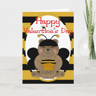 Happy Valentine's Day Honey Bear Grußkarte d3 Feiertagskarte