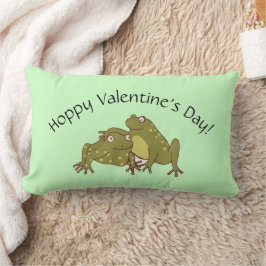 Happy Valentines Day Hoppy Frogs in Liebe Lendenkissen