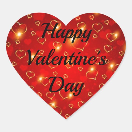 Happy Valentine's Day Hört Ihren Text 20 STICKER (Vorderseite)