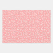 Happy Valentine's Day Hübsch Blush Pink Heart Geschenkpapier Set (Vorderseite 2)