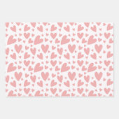 Happy Valentine's Day Hübsch Blush Pink Heart Geschenkpapier Set (Vorderseite)