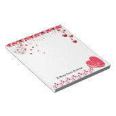 Happy Valentine's Day Hübsch Red Hearts Notizblock (angewinkelt)