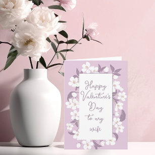 Happy Valentine's Day Hübsch rosa florale Custom Karte