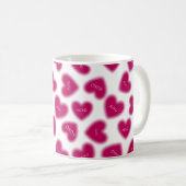 Happy Valentines Day Hugs and Kisses Modern  Coffe Kaffeetasse (VorderseiteRechts)