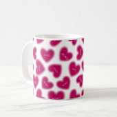 Happy Valentines Day Hugs and Kisses Modern  Coffe Kaffeetasse (Vorderseite Links)