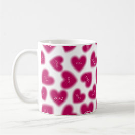 Happy Valentines Day Hugs and Kisses Modern Coffe Kaffeetasse