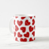 Happy Valentines Day Hugs and Kisses Modern  Kaffeetasse (Vorderseite Links)