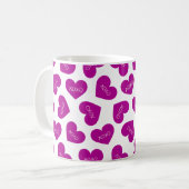 Happy Valentines Day Hugs and Kisses Modern  Kaffeetasse (Vorderseite Links)