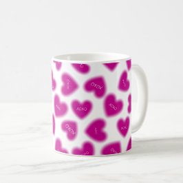 Happy Valentines Day Hugs and Kisses Modern Kaffeetasse