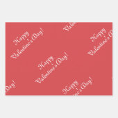 Happy Valentine's Day Hugs & Kisses Liebe Custom Geschenkpapier Set (Vorderseite 3)