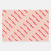 Happy Valentine's Day Hugs & Kisses Liebe Custom Geschenkpapier Set (Vorderseite)