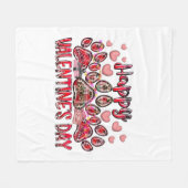 Happy Valentines Day Hund Fleecedecke (Vorderseite (Horizontal))