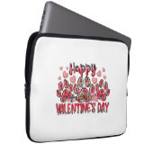 Happy Valentines Day Hund Laptopschutzhülle (Vorne Rechts)