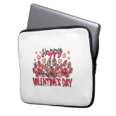Happy Valentines Day Hund Laptopschutzhülle (Vorderseite Links)