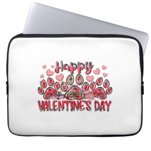 Happy Valentines Day Hund Laptopschutzhülle