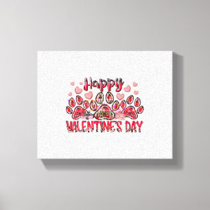 Happy Valentines Day Hund Leinwanddruck