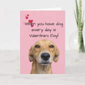 Happy Valentine's Day Hund Lover Karte (Vorderseite)