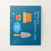 Happy Valentine's Day I Dig You Funny Modern Liebe Puzzle (Vertikal)
