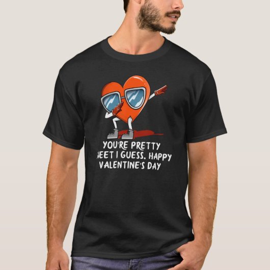 Happy Valentines Day I Guess Matching Couples Humo T-Shirt (Vorderseite)