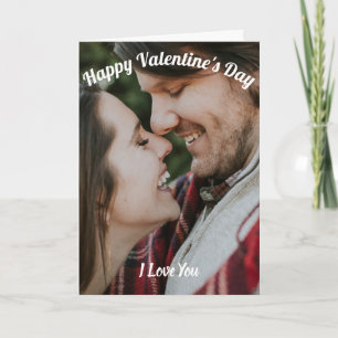 Happy Valentine's Day I Liebe Sie Custom Foto Karte