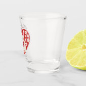 Happy Valentines Day & I Liebe Sie Korean Soju Schnapsglas (Rechts)