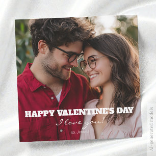 Happy Valentine's Day I Liebe Sie XOXO Modernes Fo Feiertagskarte