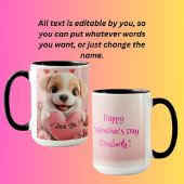Happy Valentine's Day (Ihr Name) Tasse