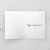 Happy Valentine's Day Individuelle Name Feiertagskarte (Innenseite)