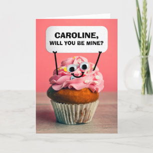 Happy Valentines Day Individuelle Name Niedlich Cu Feiertagskarte