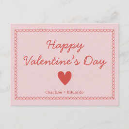 Happy Valentines Day Individuelle Name Postkarte