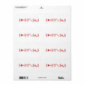 Happy Valentine's Day / Japanische Emoticons (Vorne)