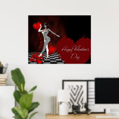Happy Valentine's Day - Jester Fantasy Print Poster (Heimbüro)