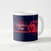 Happy Valentine's Day Jumbo-Tasse (Vorderseite Rechts)