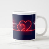 Happy Valentine's Day Jumbo-Tasse (Rechts)