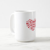 Happy Valentine's Day Kaffeetasse (Vorderseite Links)