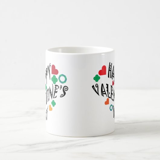 Happy Valentine's Day Kaffeetasse (Mittel)