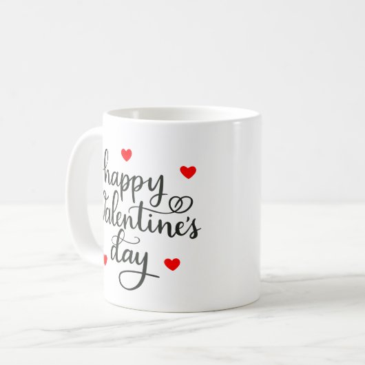 Happy Valentine's Day Kaffeetasse (Vorderseite Links)