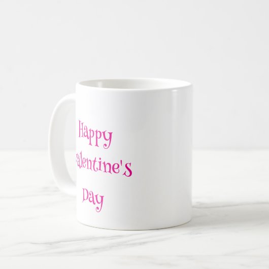 Happy Valentine's Day Kaffeetasse (Vorderseite Links)