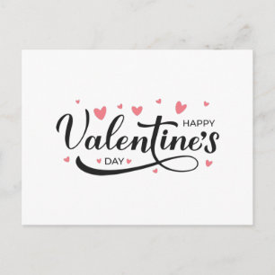 Happy Valentines Day Kalligraphieschrift Postkarte