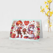 Happy Valentine's Day Karte (Gelbe Blume)