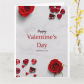 Happy Valentine's Day Karte (Gelbe Blume)