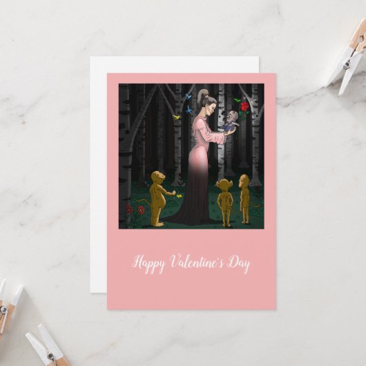 Happy Valentines Day Karte (Vorderseite/Rückseite Beispiel)