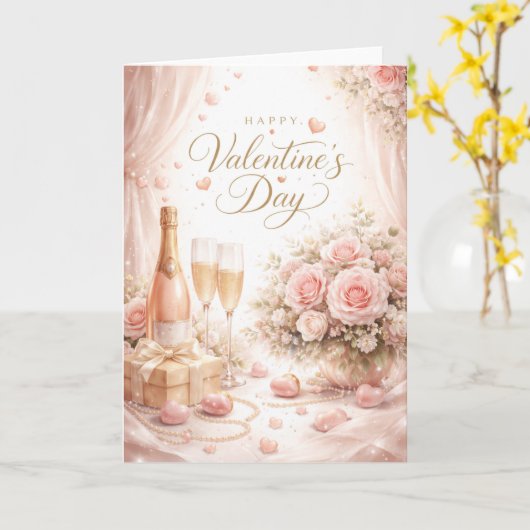 Happy Valentine's Day  Karte (Gelbe Blume)