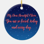 Happy Valentine's Day Keramik Ornament (Hinten)