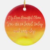 Happy Valentine's Day Keramik Ornament (Hinten)