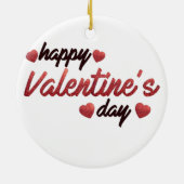 Happy Valentine's Day Keramik Ornament (Hinten)