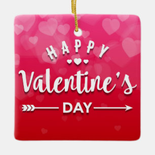 Happy Valentine's Day Keramikornament