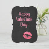 Happy Valentine's Day Kiss 💕 Feiertagskarte (Stehend Vorderseite)