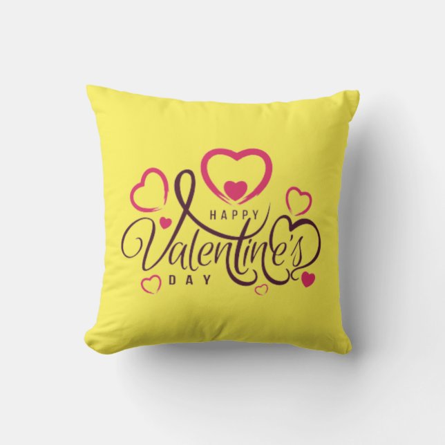 Happy Valentine's Day! Kissen (Vorderseite)