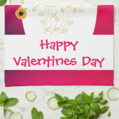 Happy Valentines Day Kitchtuch Geschirrtuch (Gefaltet)